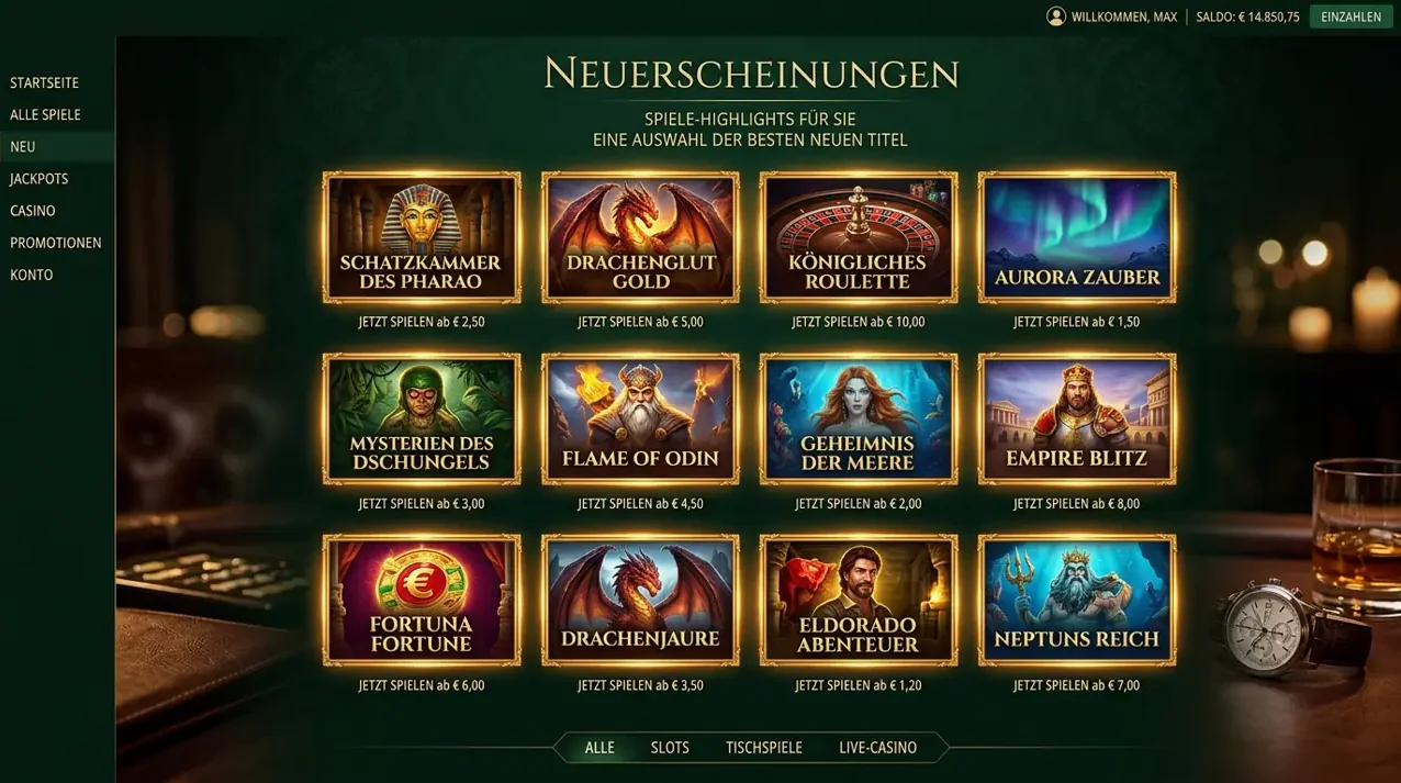 Neuheiten & Spezialspiele — Auswahl bei Fatbet